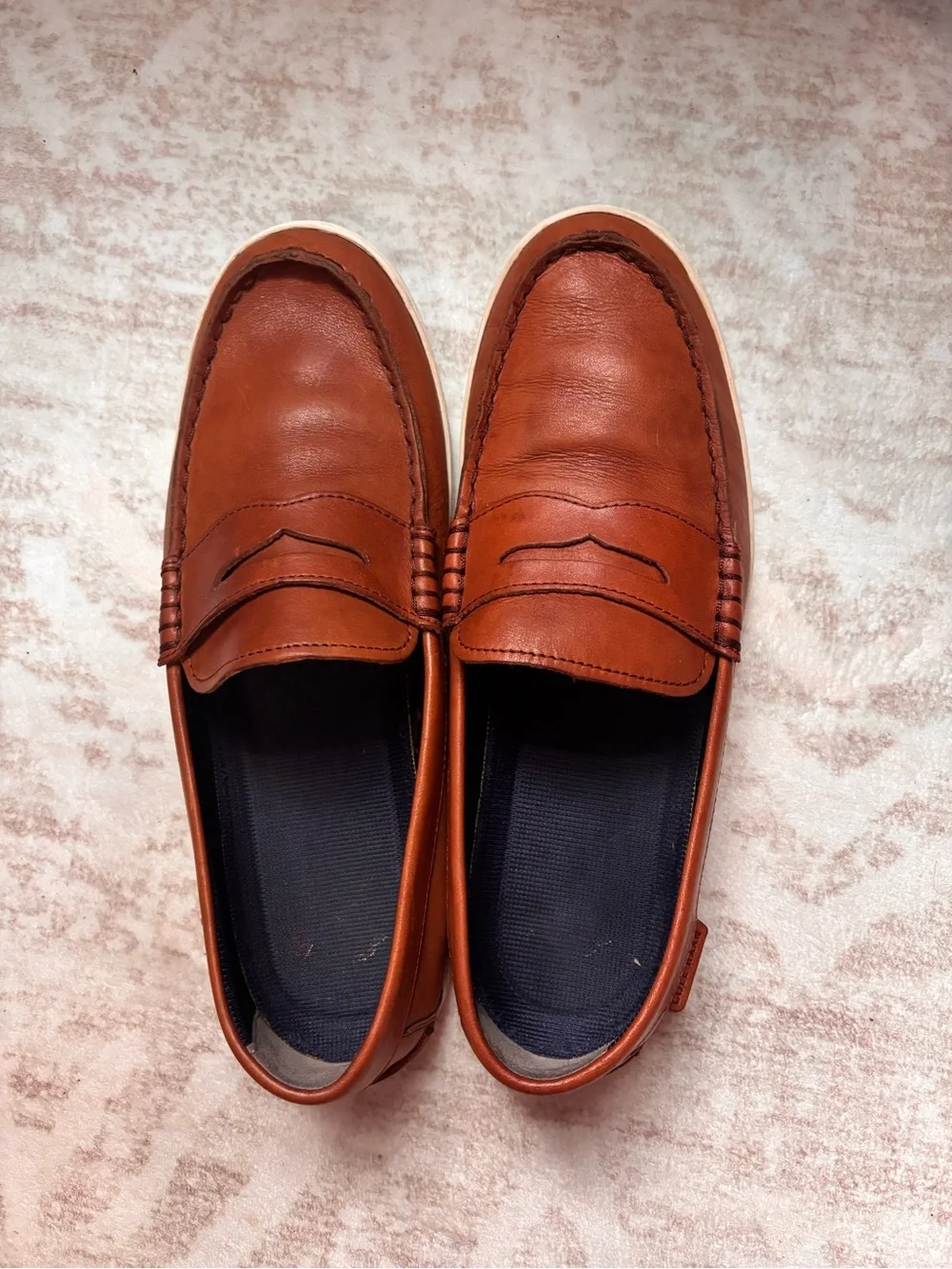 Classic Men’s Cole Haan Penny Loafers in Cognac Brown